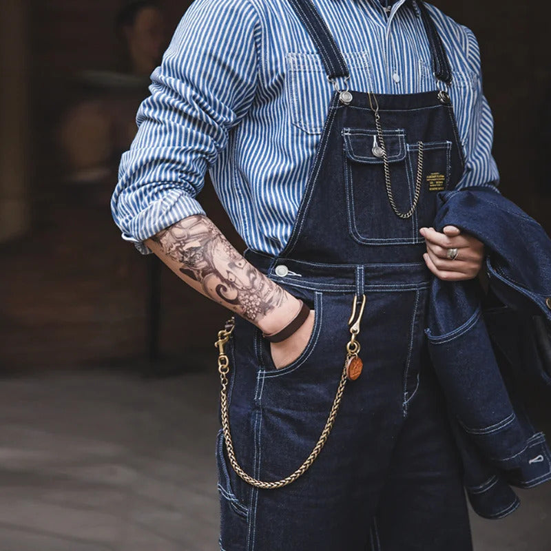 Men's Indigo Denim Overalls | Comfort and Durability