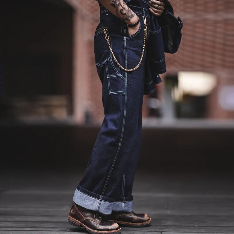 Men's Indigo Denim Overalls | Comfort and Durability