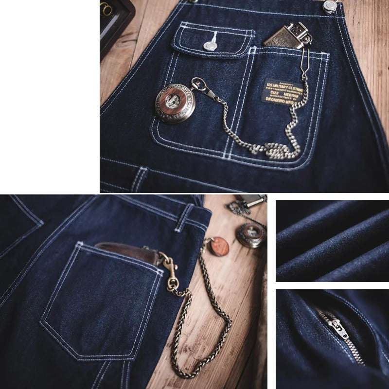 Men's Indigo Denim Overalls | Comfort and Durability