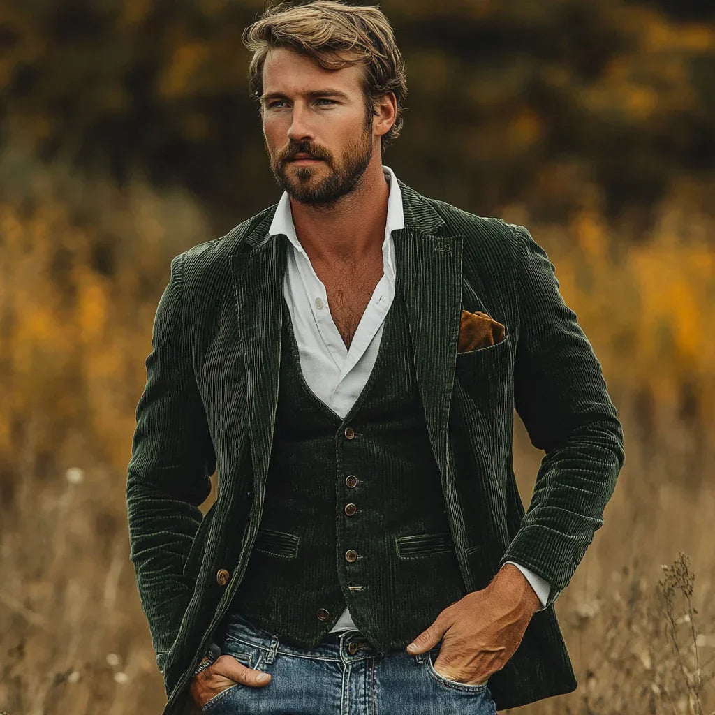 Men's Jacket and Waistcoat Set