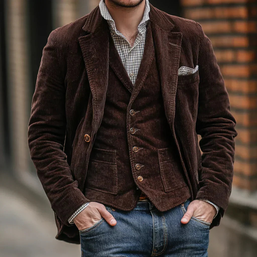 Men's Jacket and Waistcoat Set