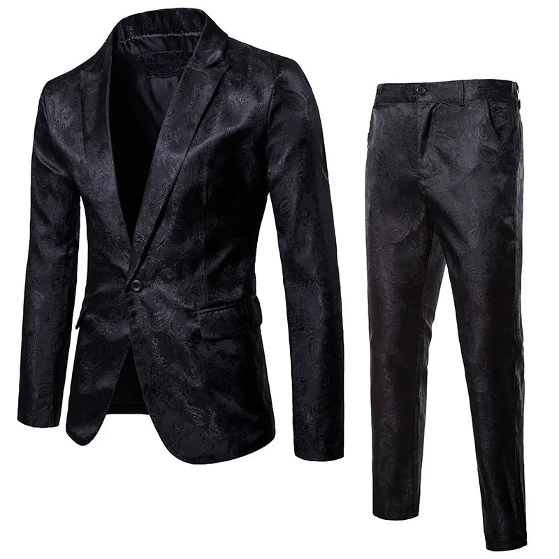 Men's Jacquard Paisley Suit