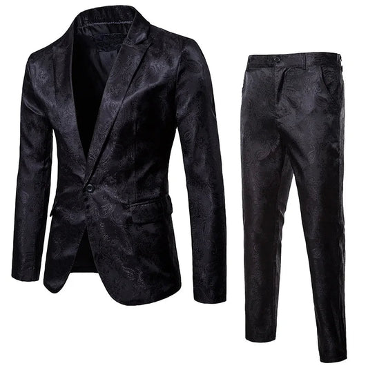 Men's Jacquard Paisley Suit