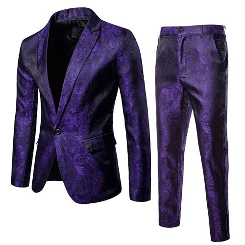 Men's Jacquard Paisley Suit
