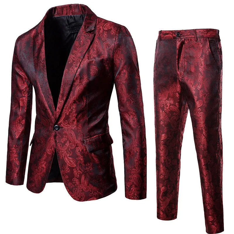 Men's Jacquard Paisley Suit