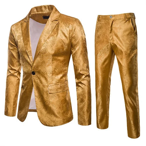 Men's Jacquard Paisley Suit