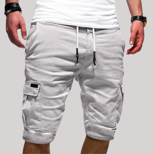 Men's Knee-Length Drawstring Cargo Shorts