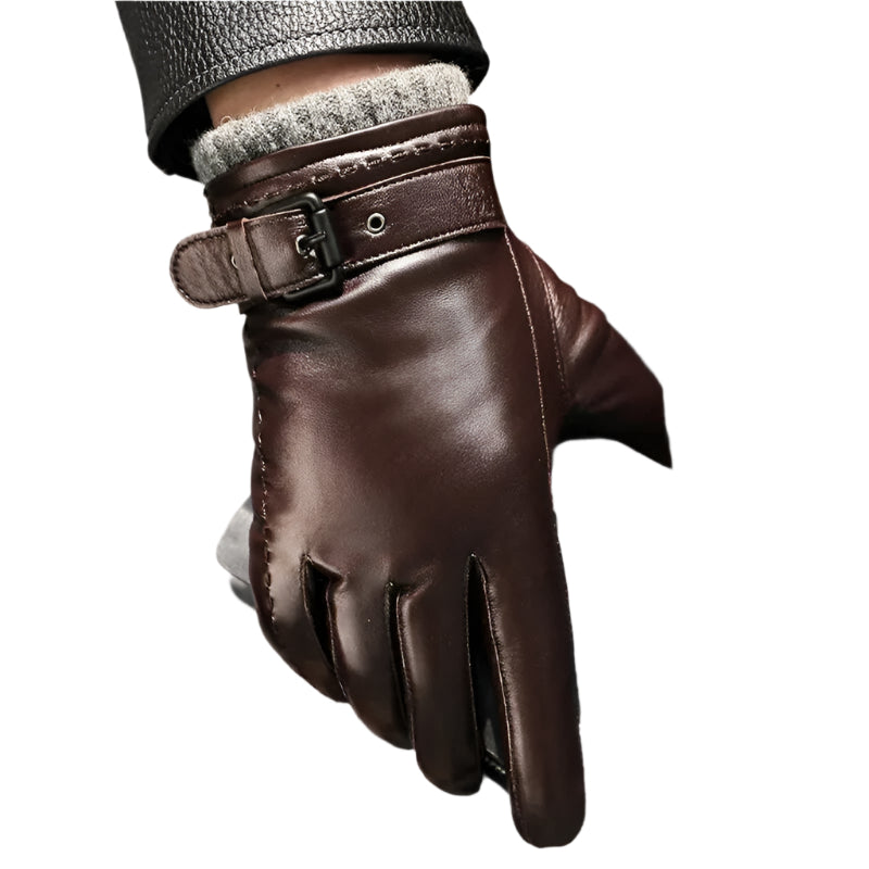 Men's Leather Gloves with Cashmere Lining