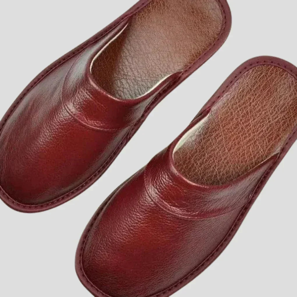 Men's Leather Mules with Padded Insole