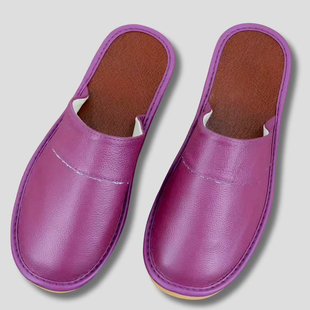 Men's Leather Mules with Padded Insole