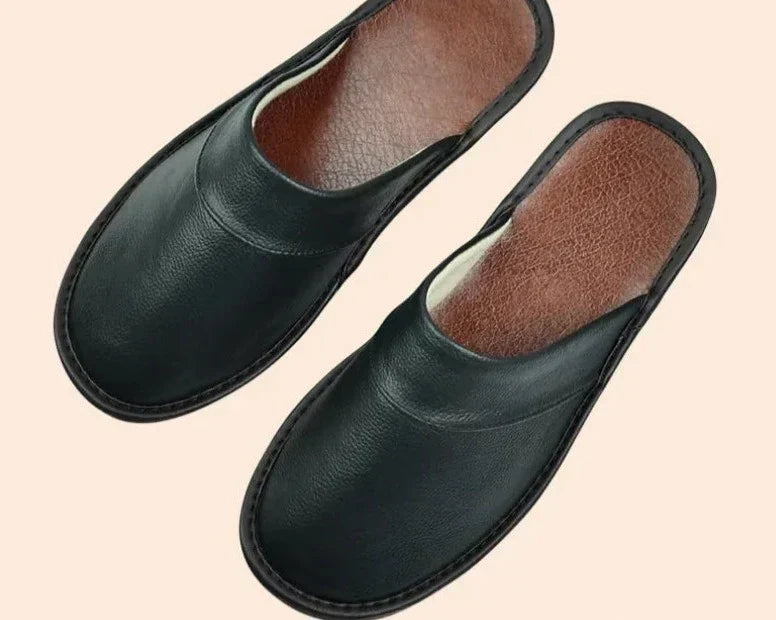 Men's Leather Slippers