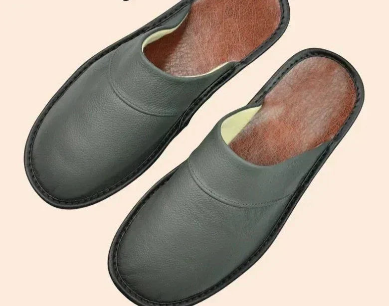 Men's Leather Slippers