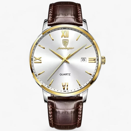 Men's Leather Strap Watch