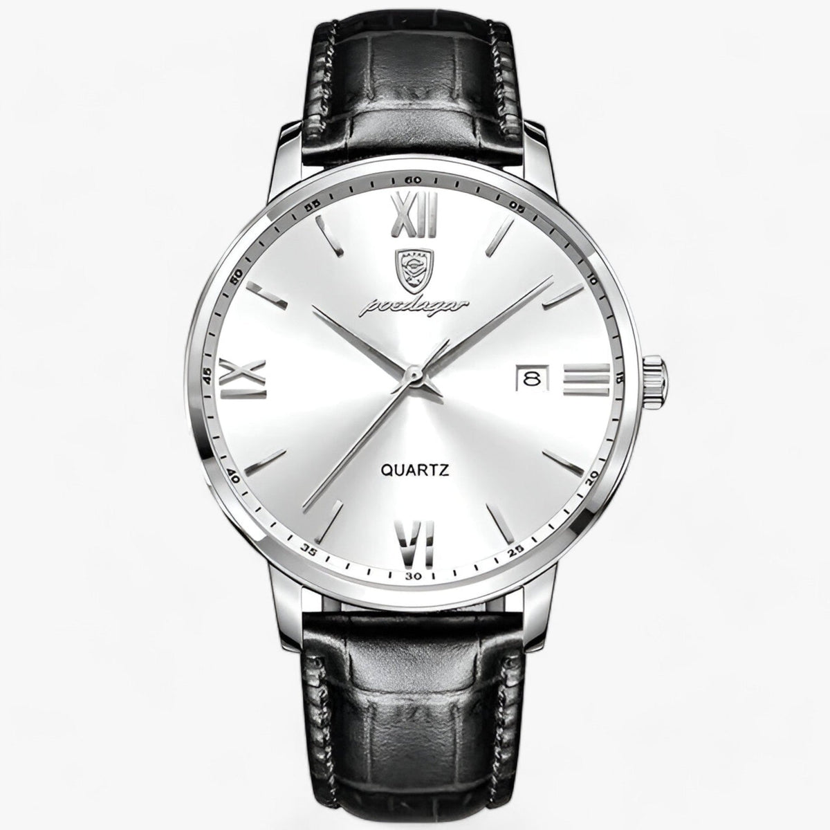 Men's Leather Strap Watch