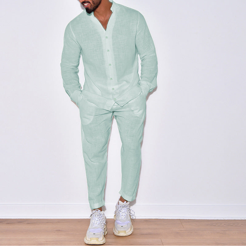 Men's Linen Suit Set