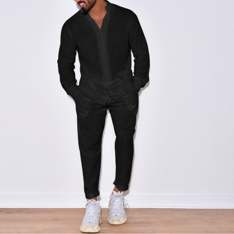 Men's Linen Suit Set