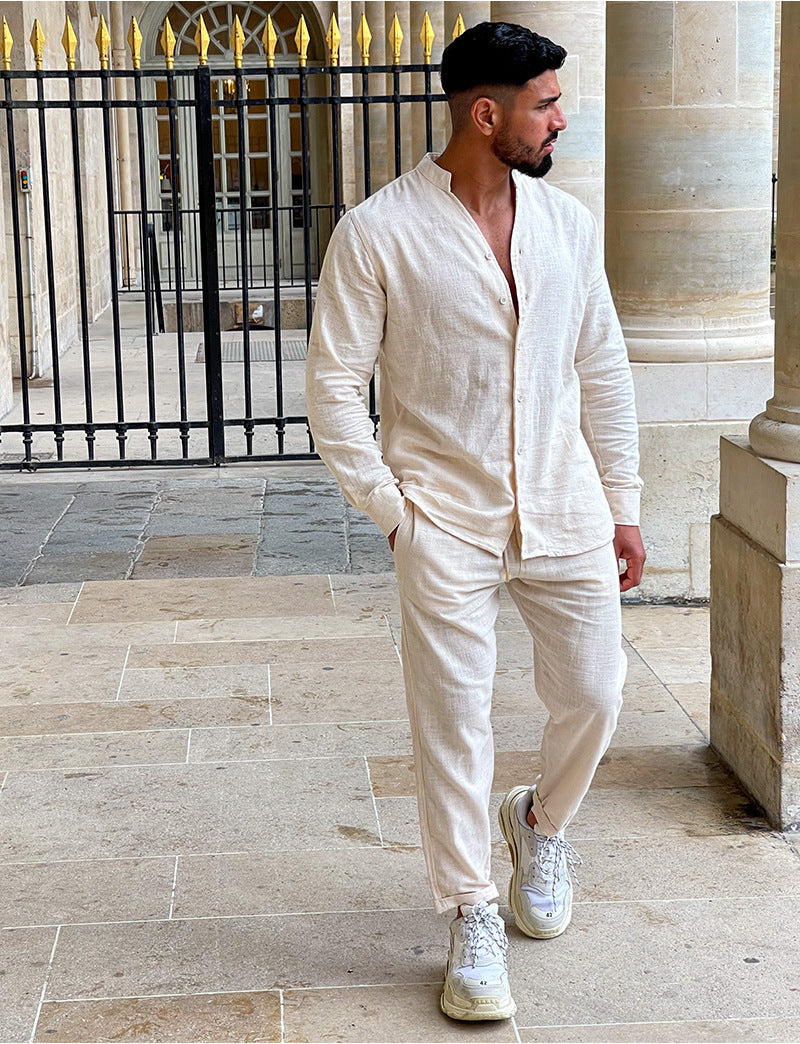 Men's Linen Suit Set
