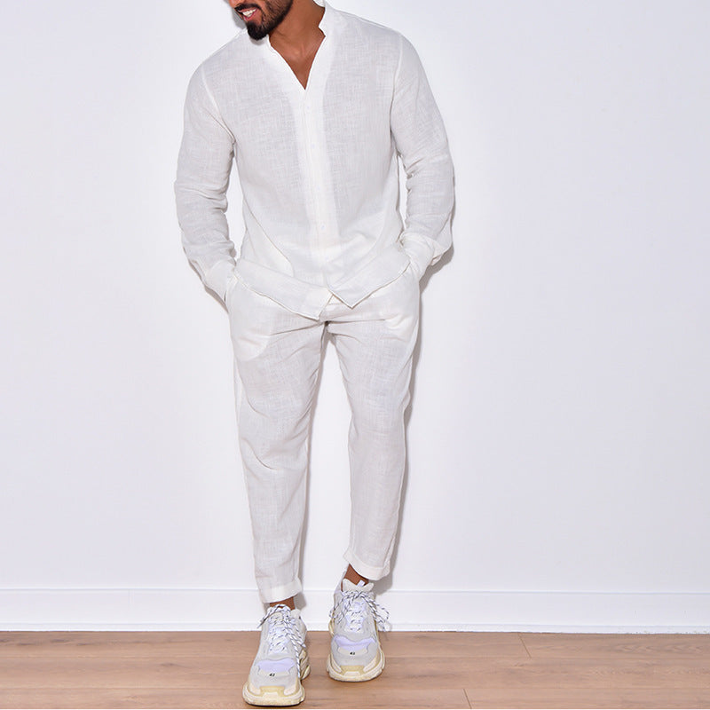 Men's Linen Suit Set