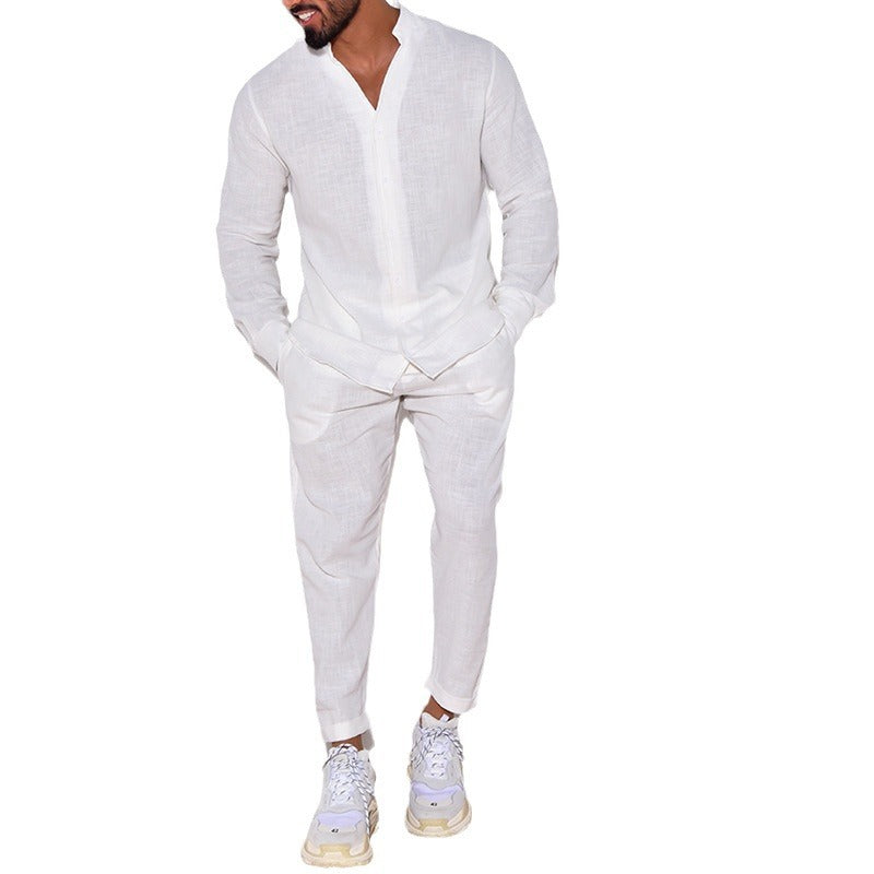 Men's Linen Suit Set