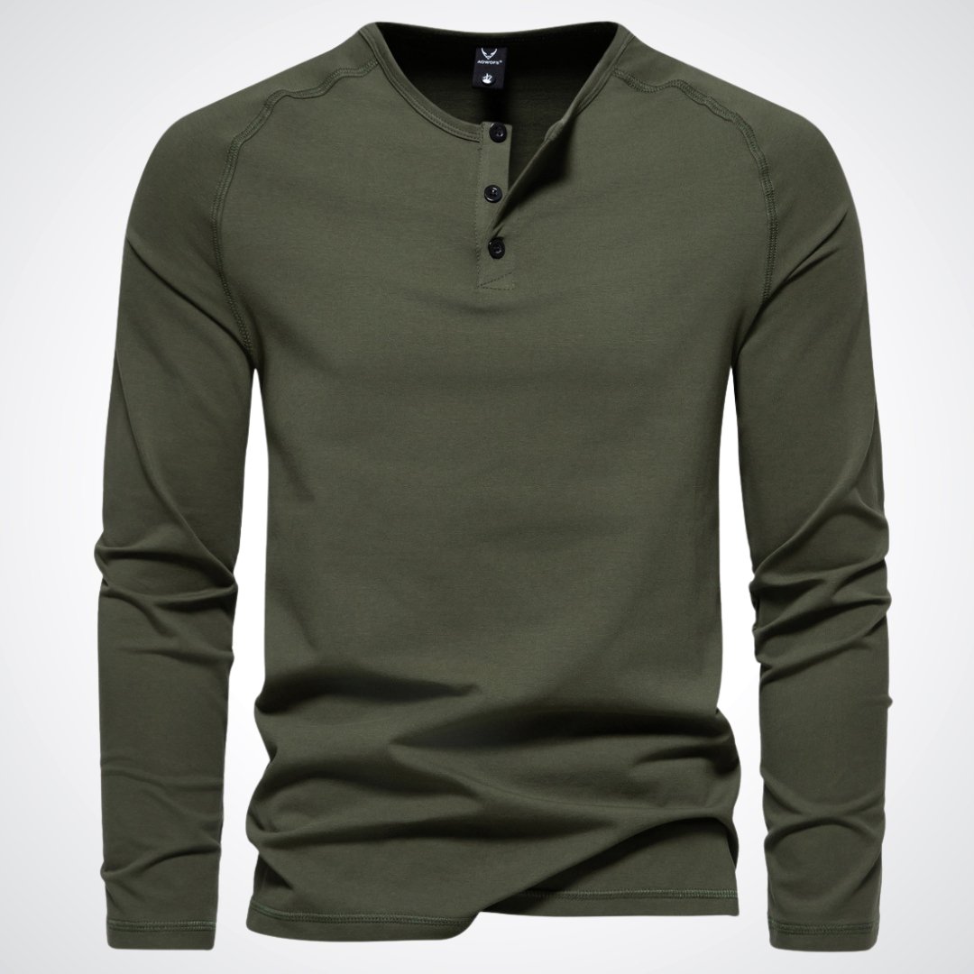 Men's Long Sleeve Henley Shirt