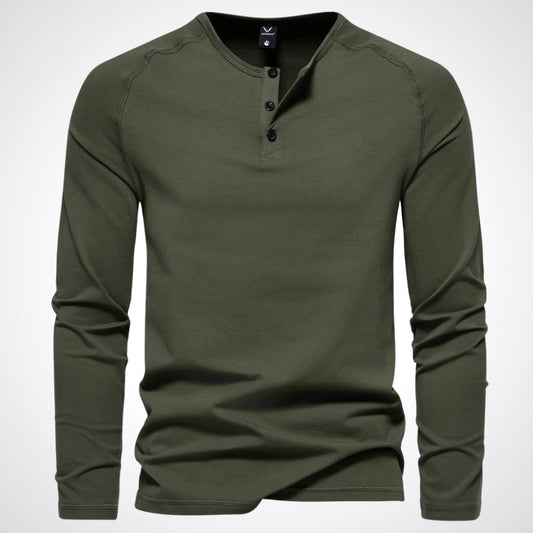 Men's Long Sleeve Henley Shirt