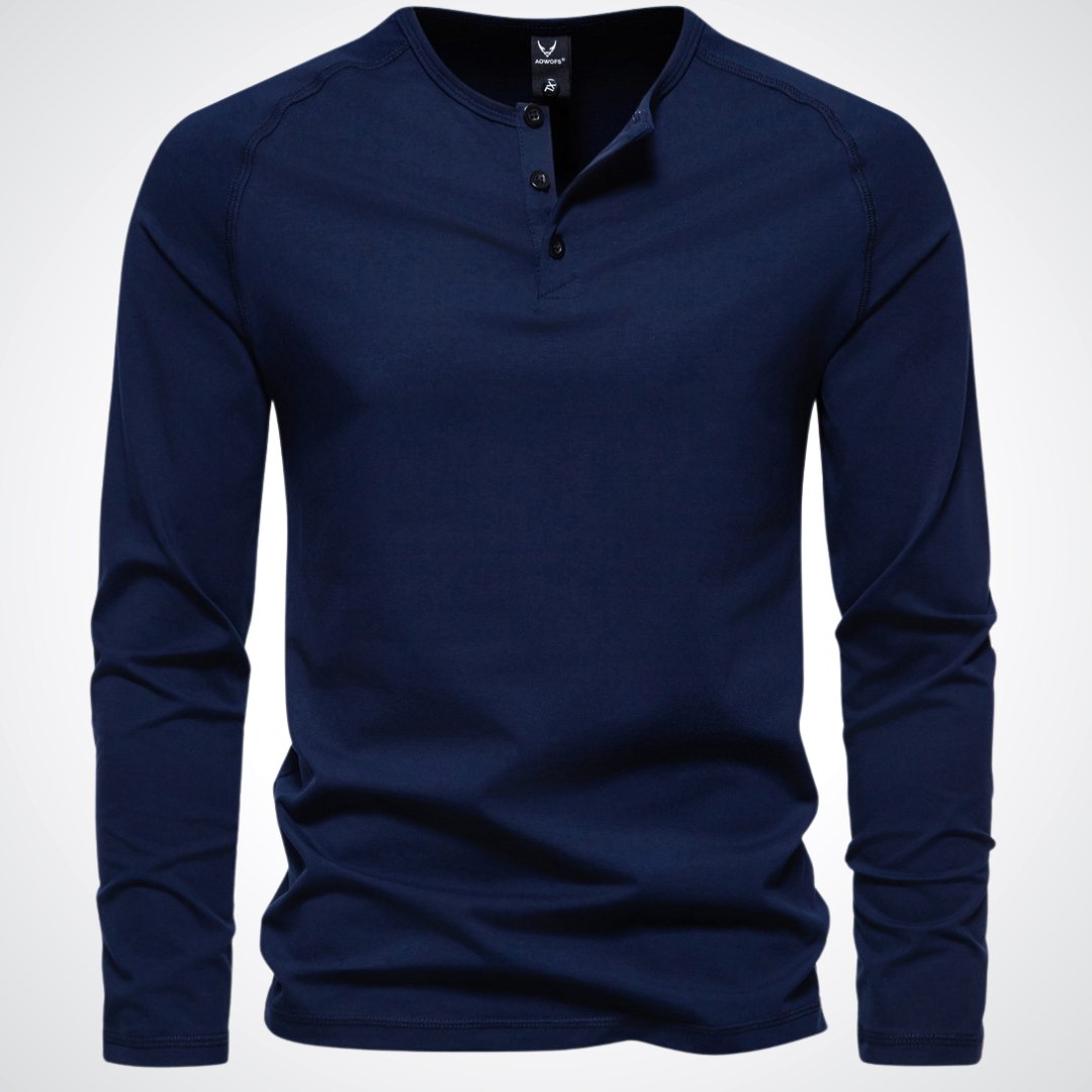 Men's Long Sleeve Henley Shirt