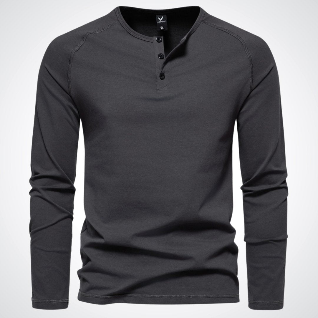 Men's Long Sleeve Henley Shirt