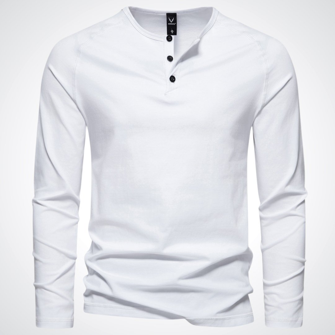 Men's Long Sleeve Henley Shirt