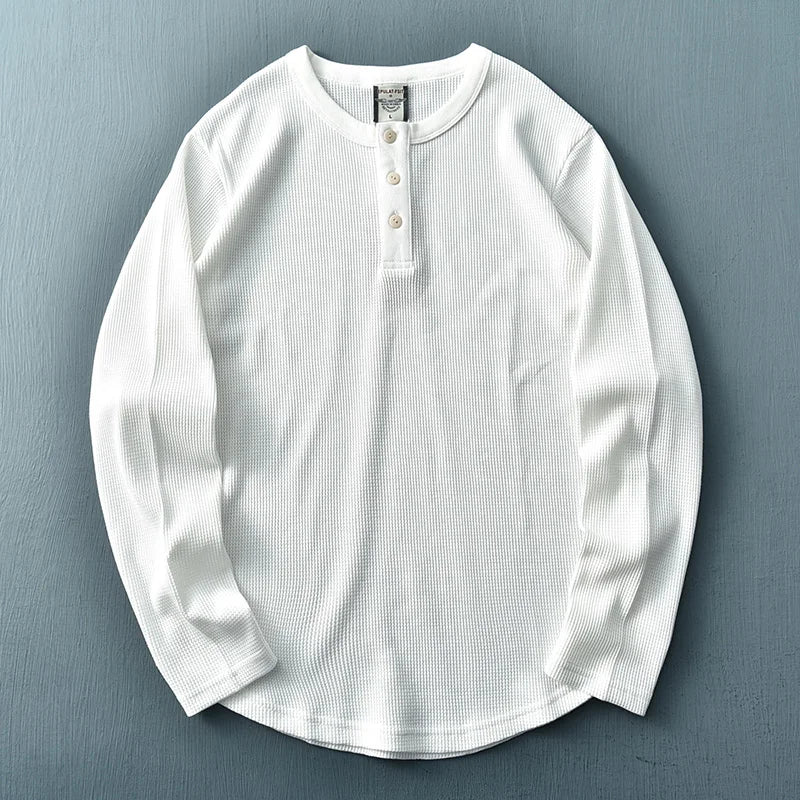Men's Long Sleeve Henley T-Shirt