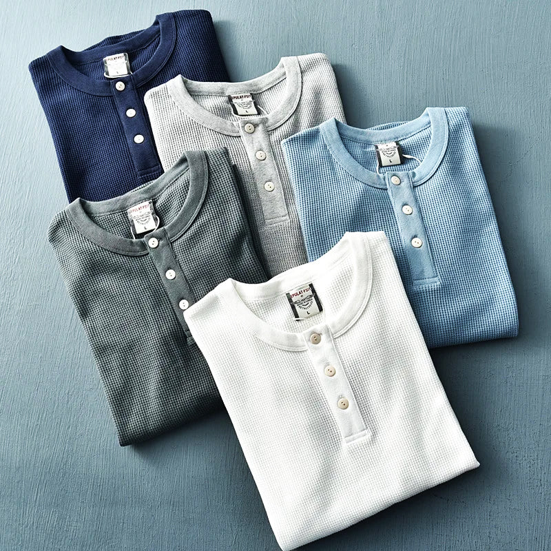 Men's Long Sleeve Henley T-Shirt