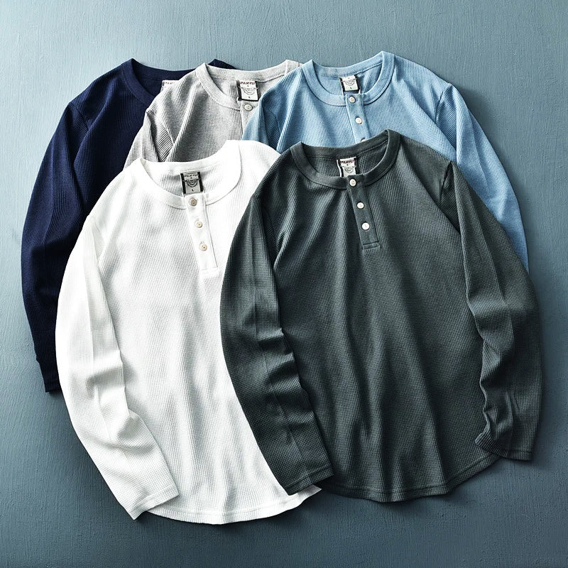 Men's Long Sleeve Henley T-Shirt