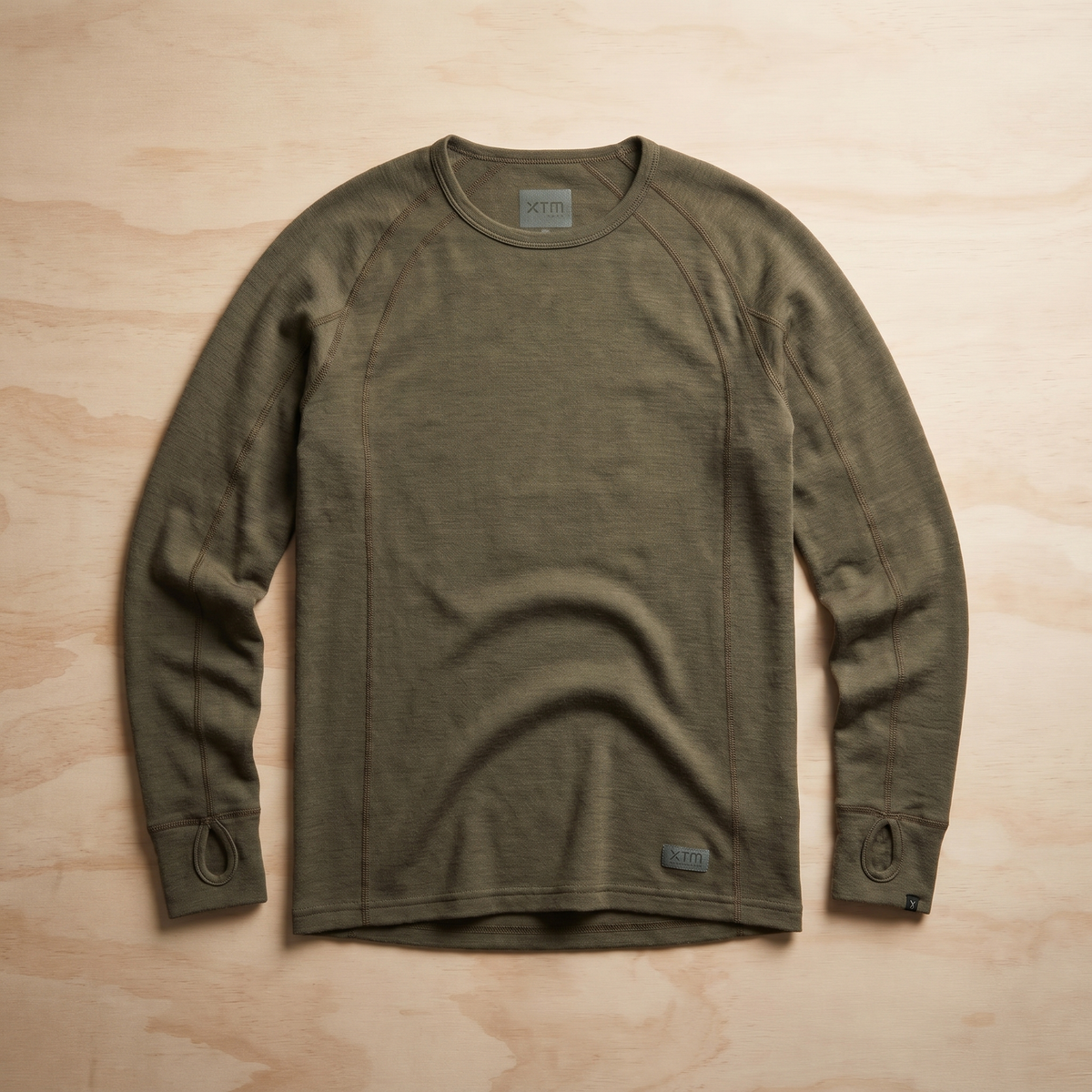 Men's Long-Sleeve Merino Wool Thermal Shirt | Breathable Base Layer | Crew Neck