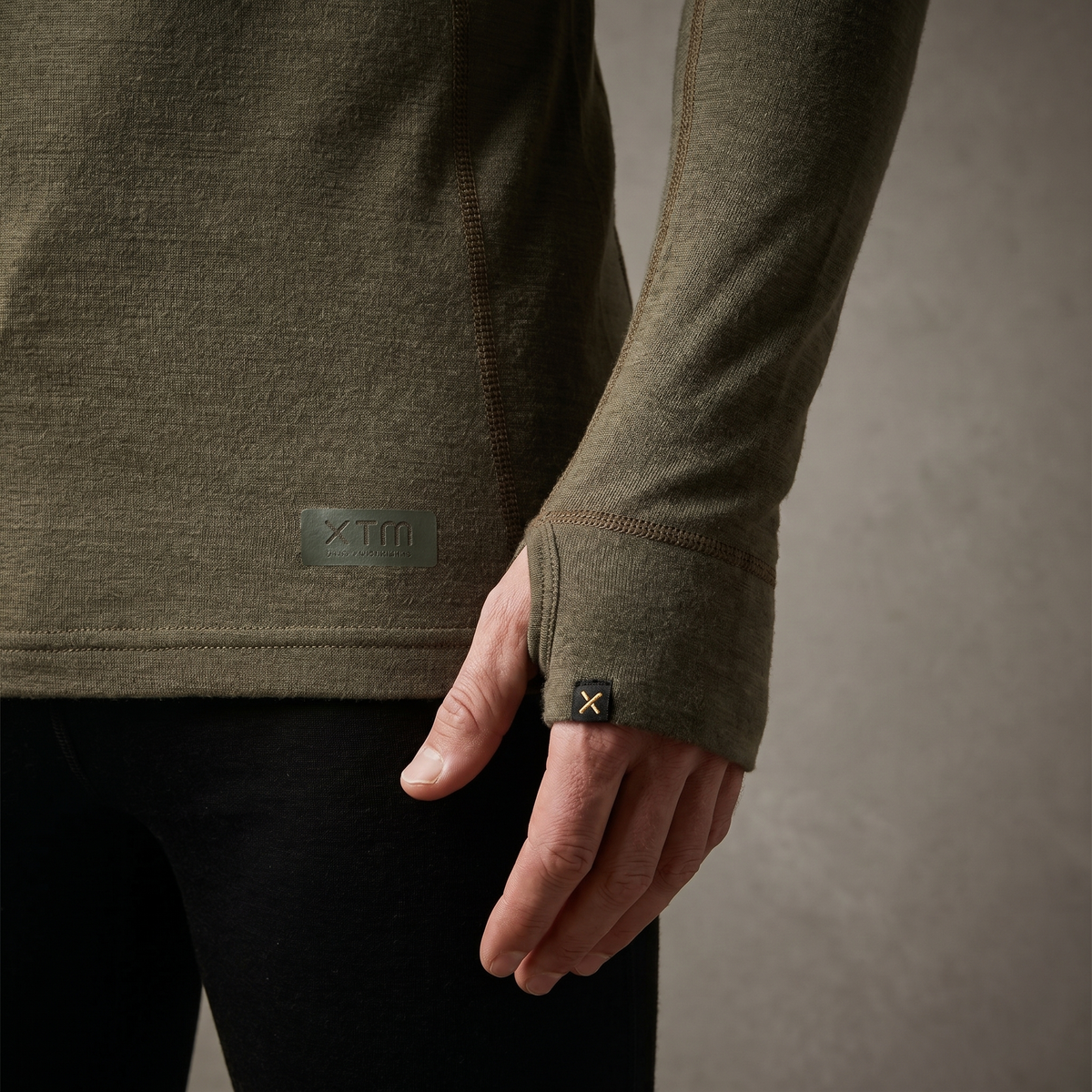 Men's Long-Sleeve Merino Wool Thermal Shirt | Breathable Base Layer | Crew Neck