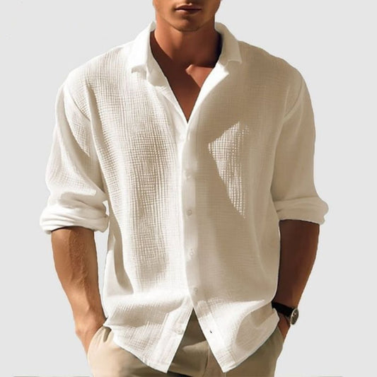 Men's Long-Sleeved Button-Down Shirt