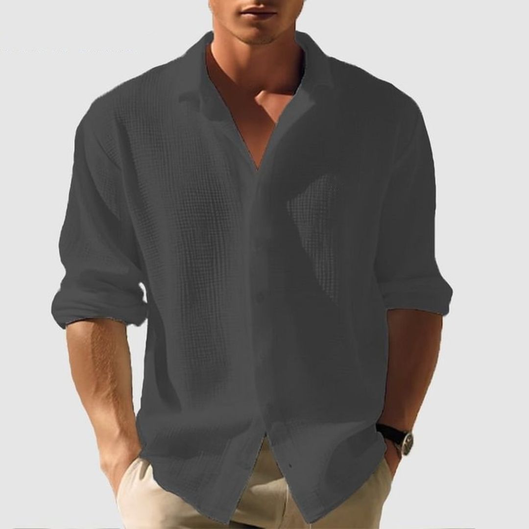Men's Long-Sleeved Button-Down Shirt