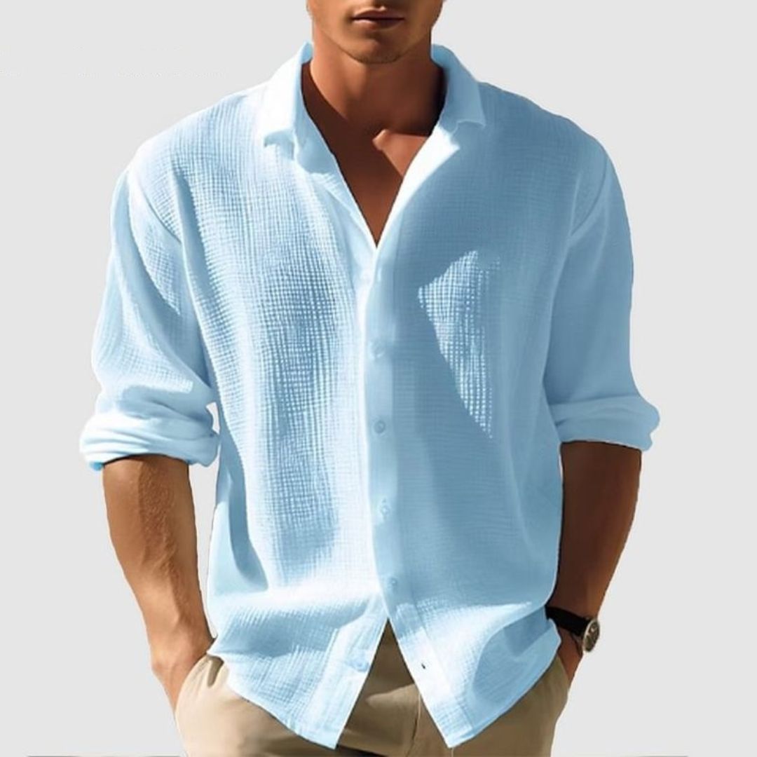 Men's Long-Sleeved Button-Down Shirt