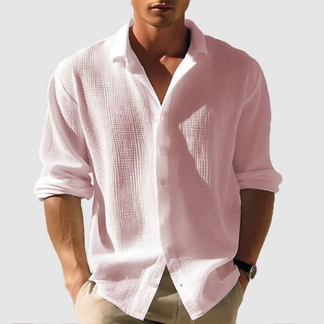 Men's Long-Sleeved Button-Down Shirt