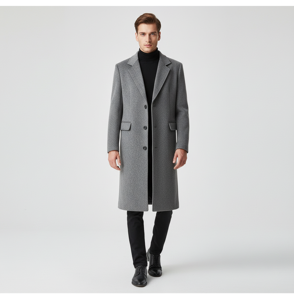 Men's Long Wool Coat