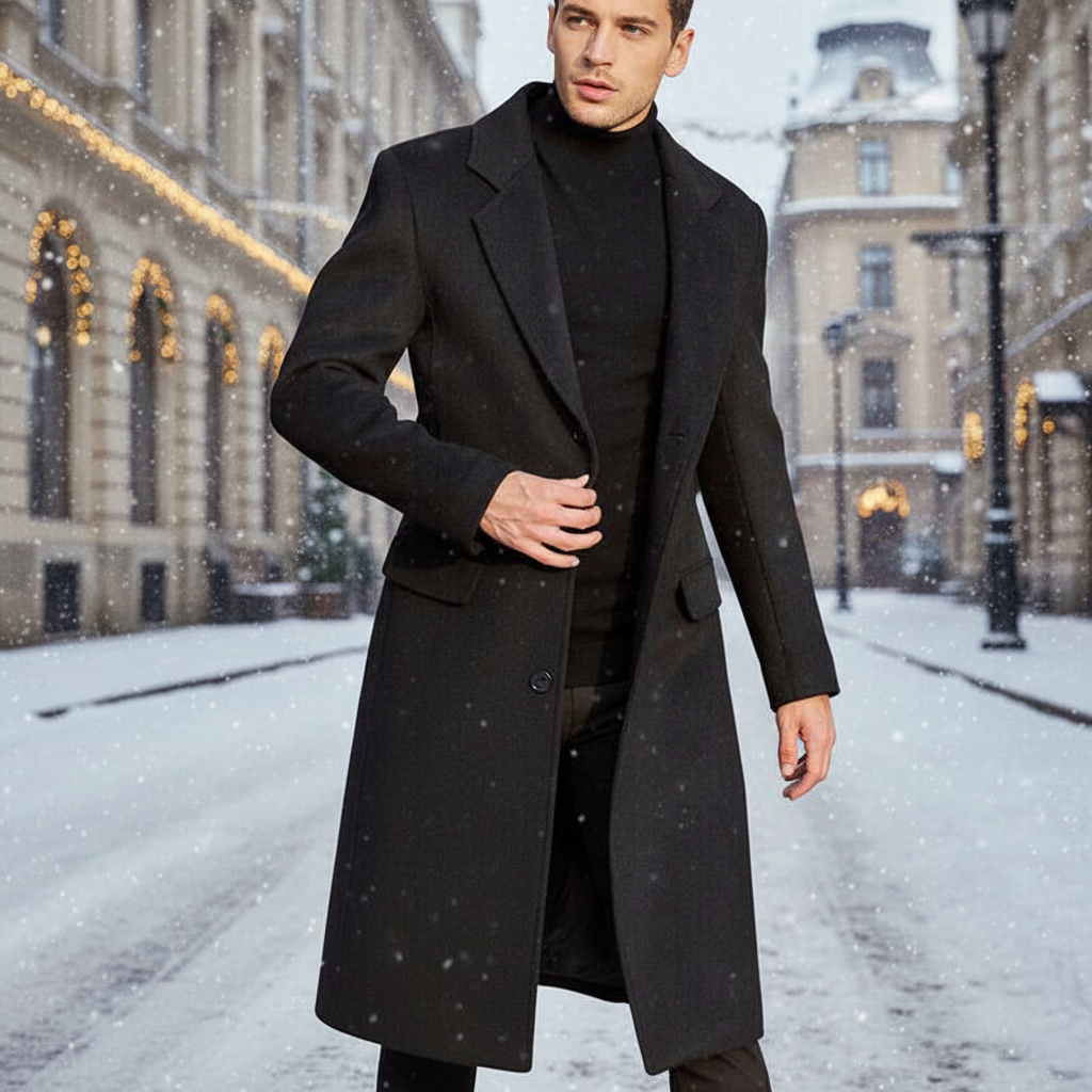 Men's Long Wool Coat
