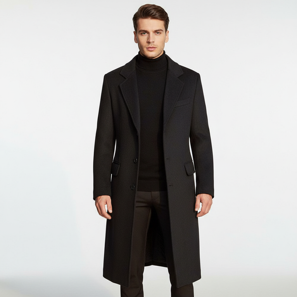 Men's Long Wool Coat
