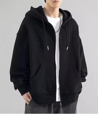 Men's Loose Fit Cotton Zip-Up Hoodie