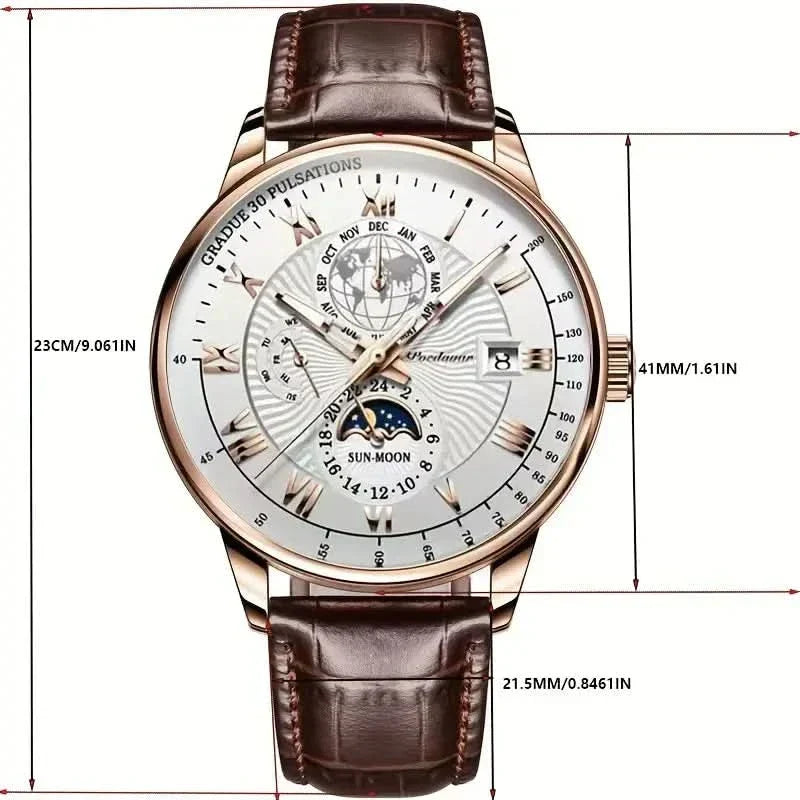 Men's Luxury Mechanical Moonphase Watch