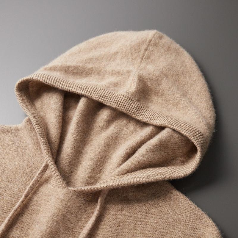 Men's Merino Wool Hoodie with Soft Finish