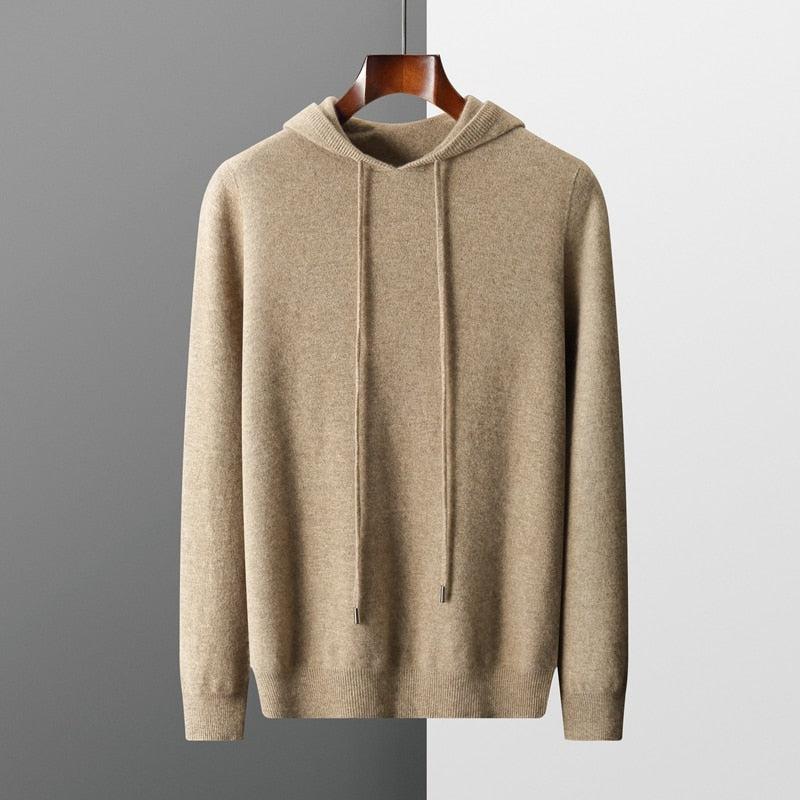 Men's Merino Wool Hoodie with Soft Finish