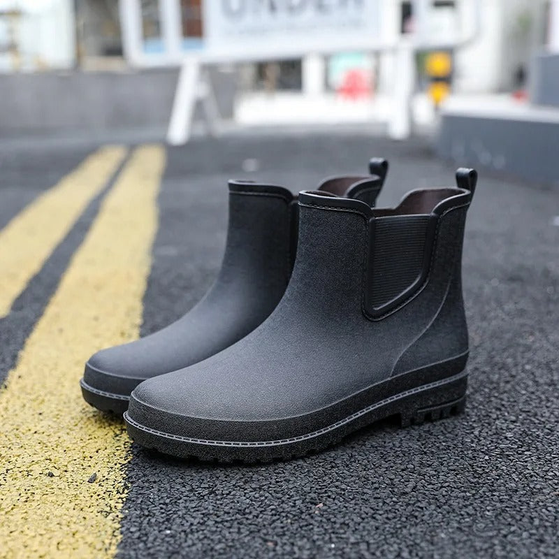 Men's Mid-Calf Waterproof Rain Boots