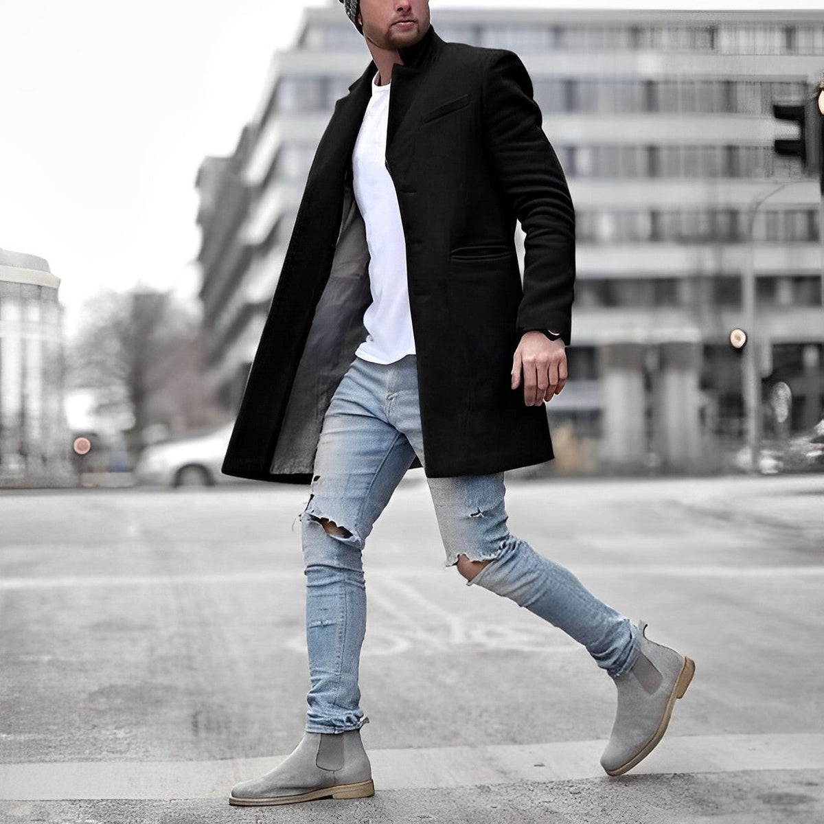 Men's Mid-Length Coat