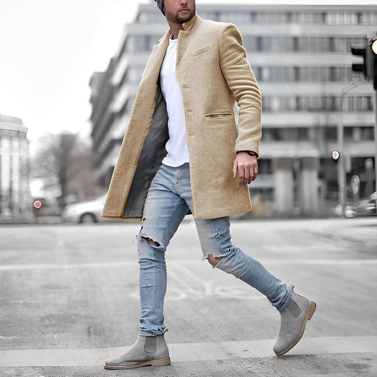 Men's Mid-Length Coat