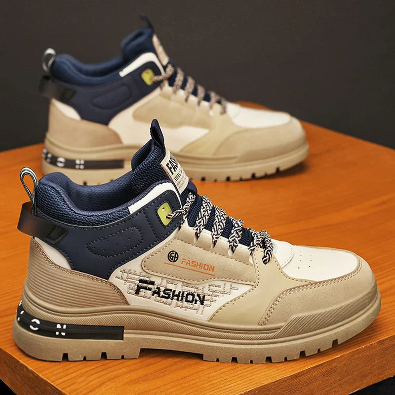 Men's Orthopedic High-Top Sneakers with Padded Collar
