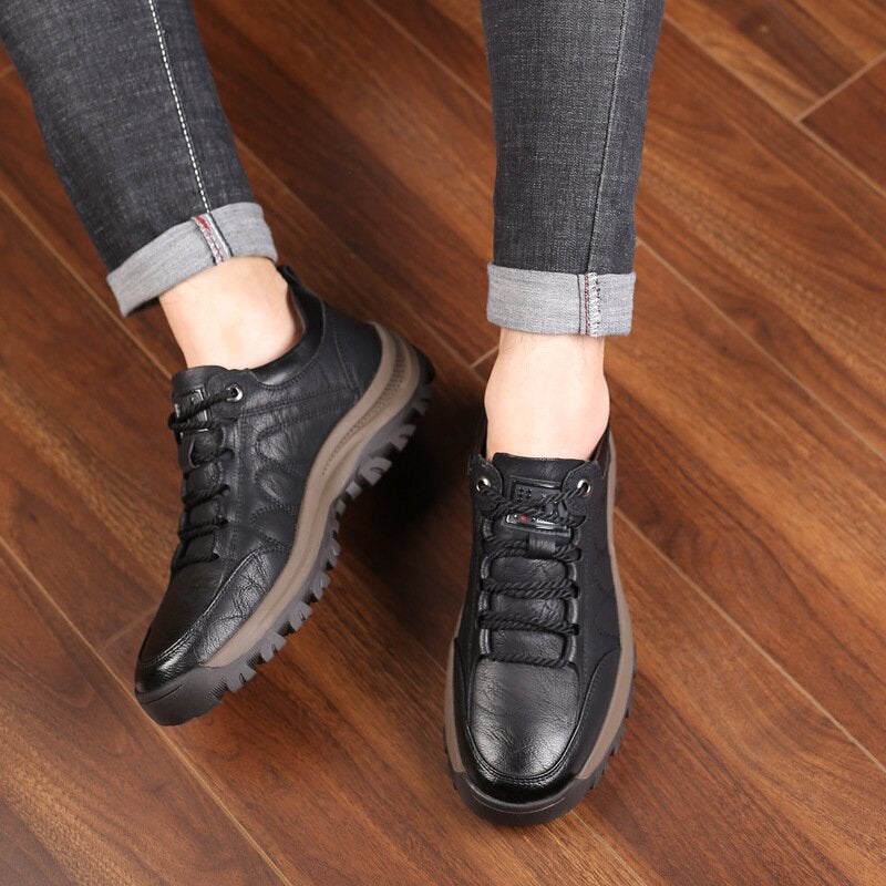 Men's Orthopedic Leather Shoes - Supportive Comfort