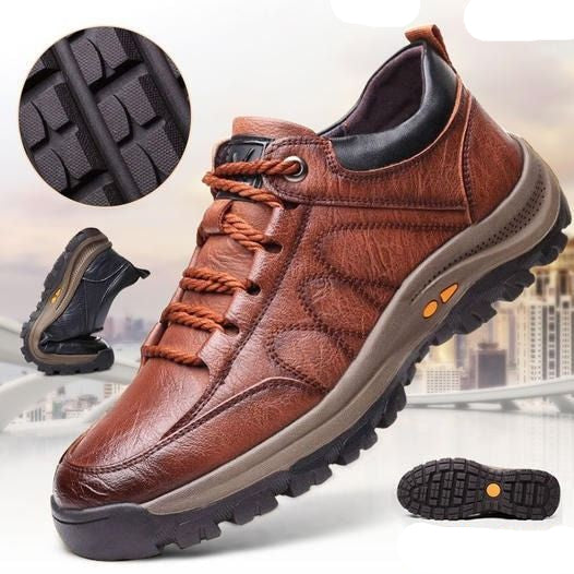 Men's Orthopedic Leather Shoes - Supportive Comfort